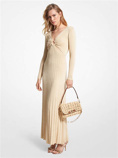 Stretch Knit Ring Maxi Dress 